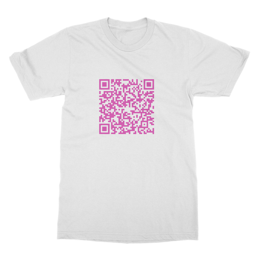 QR code t-shirt - happy message video link